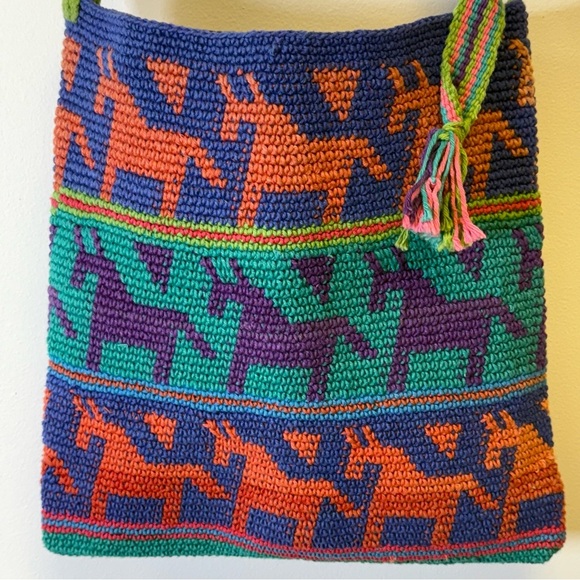 NWT Guatemala Hand Woven Bag Adjustable Strap Crossbody or shoulder Colorful - Picture 3 of 12